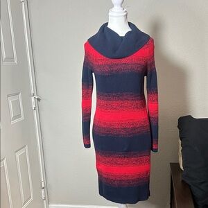 Tommy Hilfiger Red and Blue Striped Dress